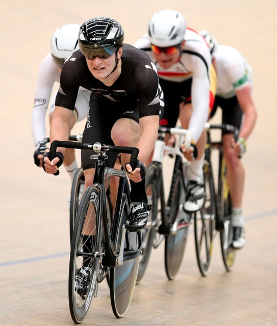 Dylan Kennett in action at the Oceania Track Cycling Championships.